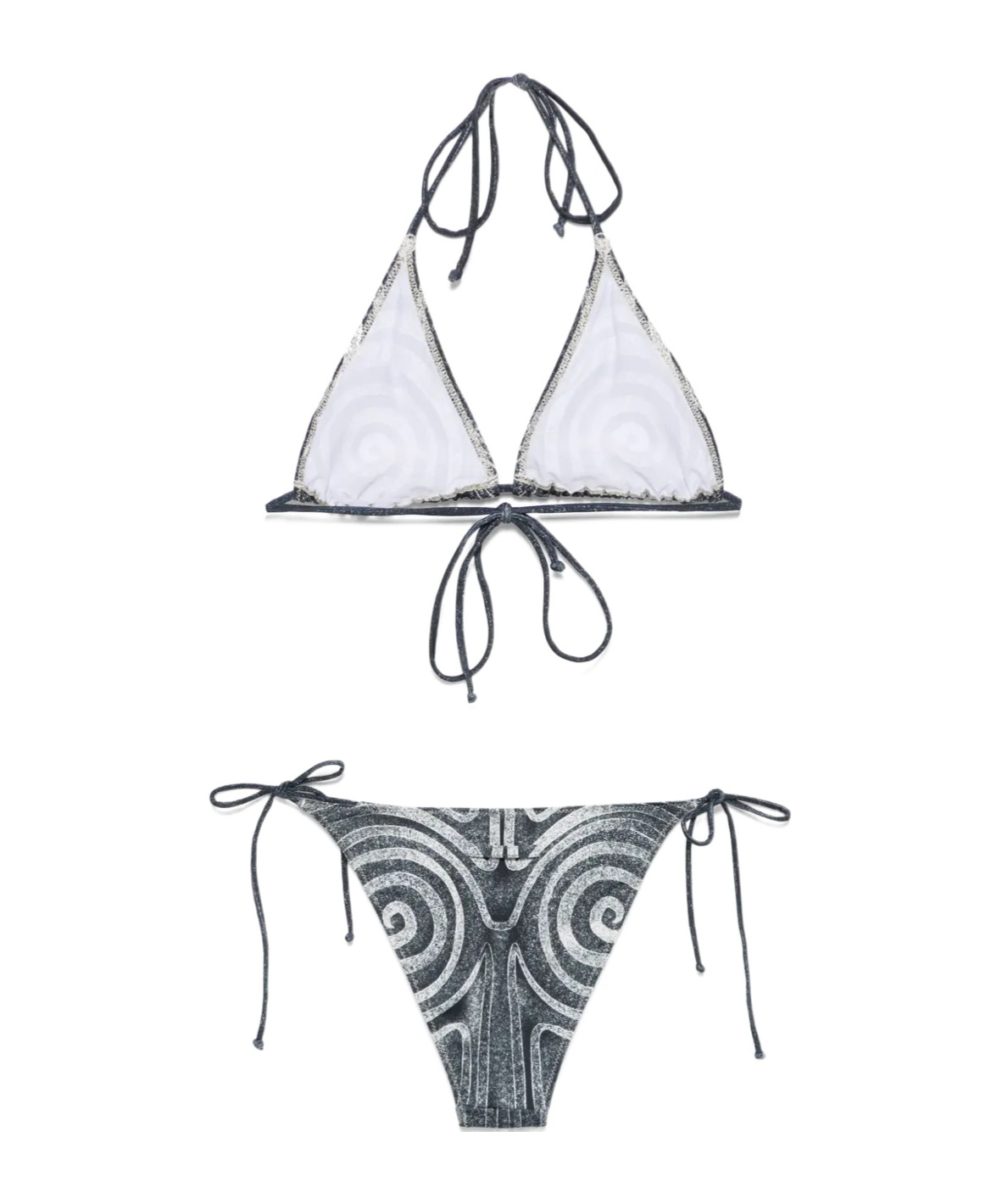 Spiral-print bikini