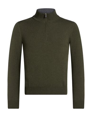 Man Turtleneck Military green Size 36 Virgin Wool, Cashmere, Viscose