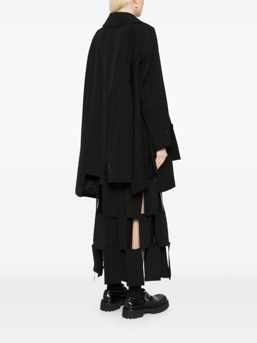 Black asymmetric Coat