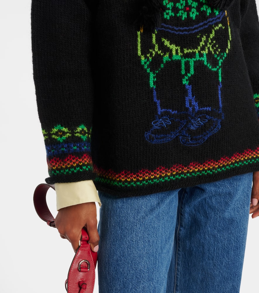 Hooded wool sweater