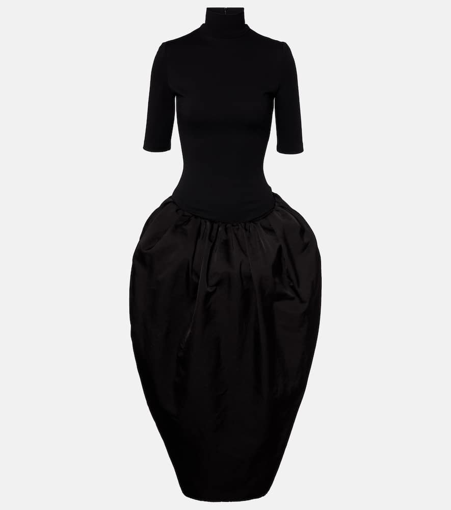 Turtleneck midi dress