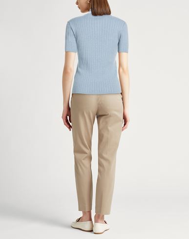 Icon Woman Sweater Slate blue Size L Cotton, Cashmere, Polyamide, Elastane