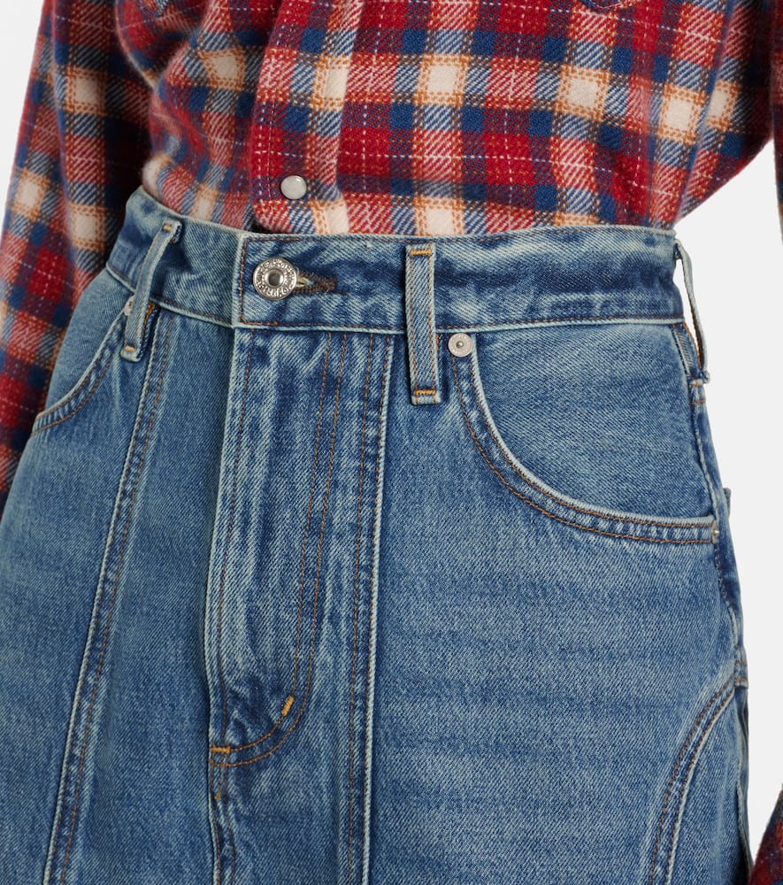 Gaucho Vintage denim maxi skirt