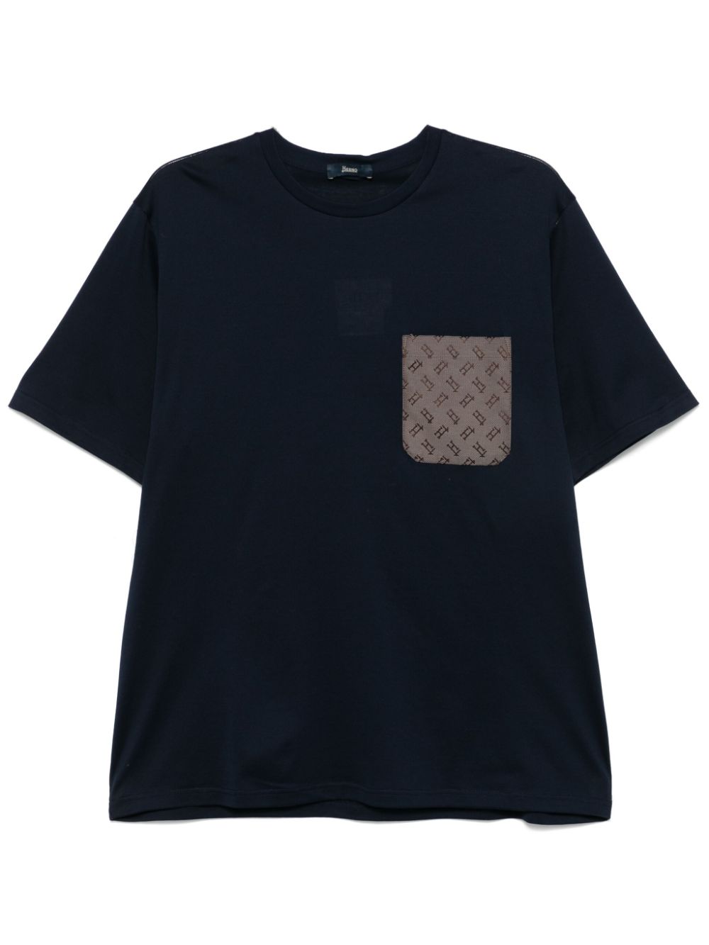 Logo-embroidered T-shirt - Blue