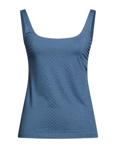Woman Top Slate blue Size S Polyamide, Elastane