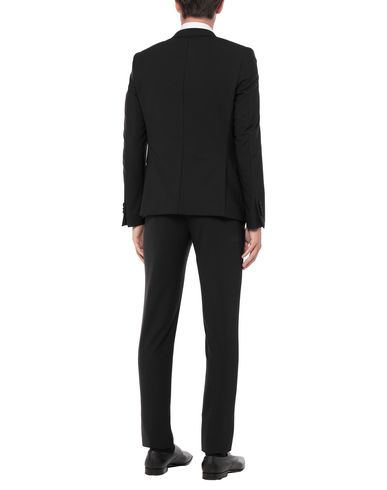 Man Suit Black Size 46 Polyester, Wool, Elastane