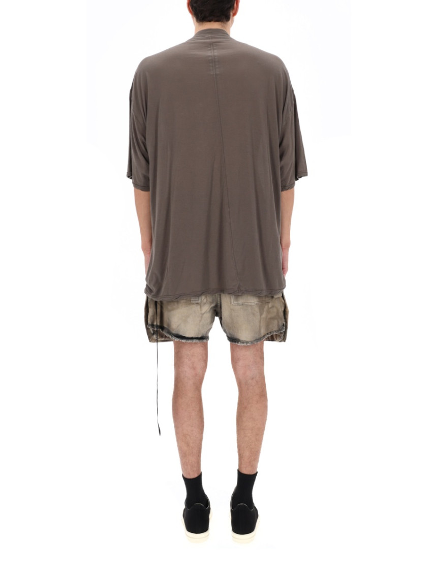 Brown Solid Crew Neck T-Shirt