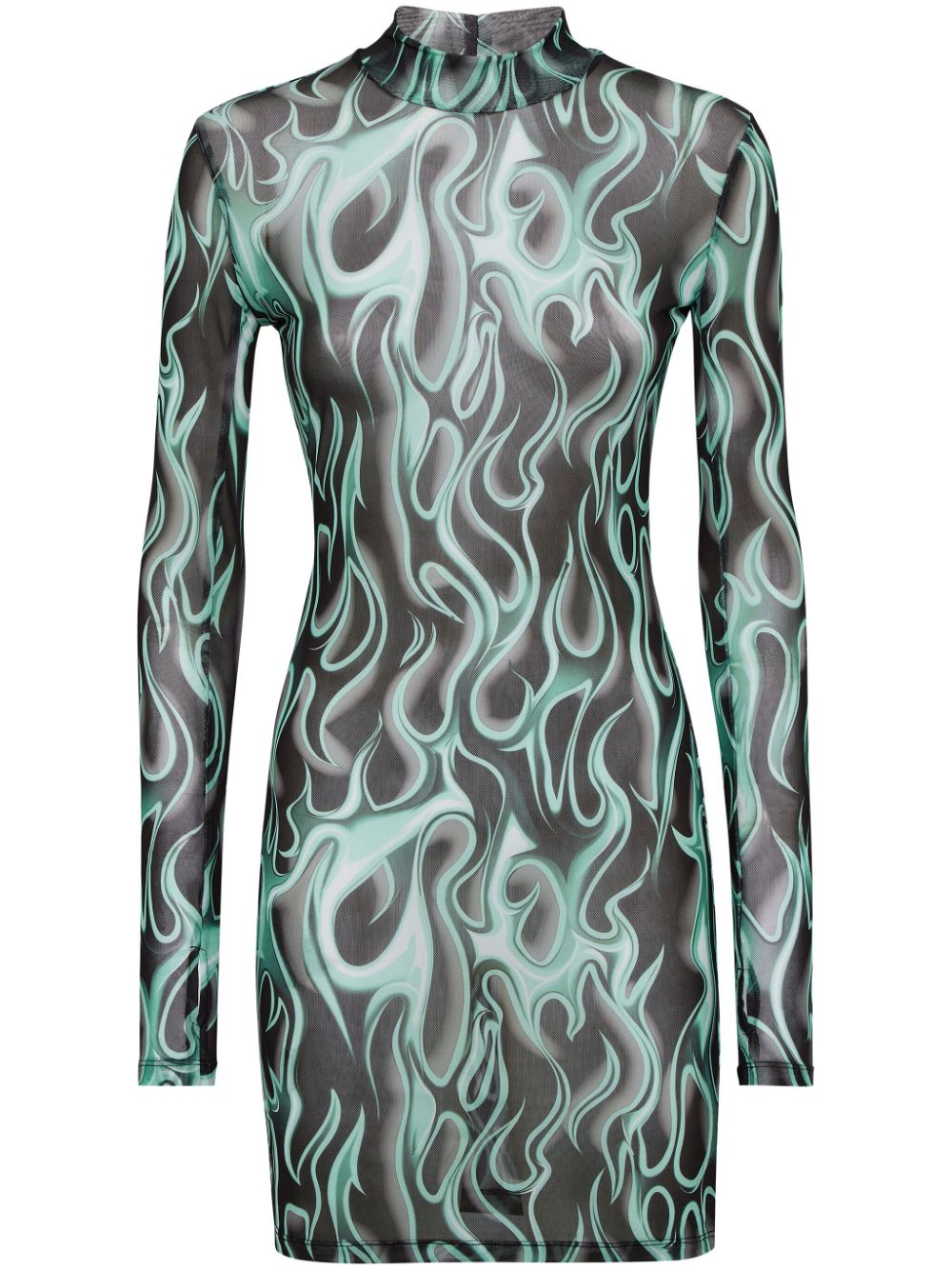 Flame minidress - Black