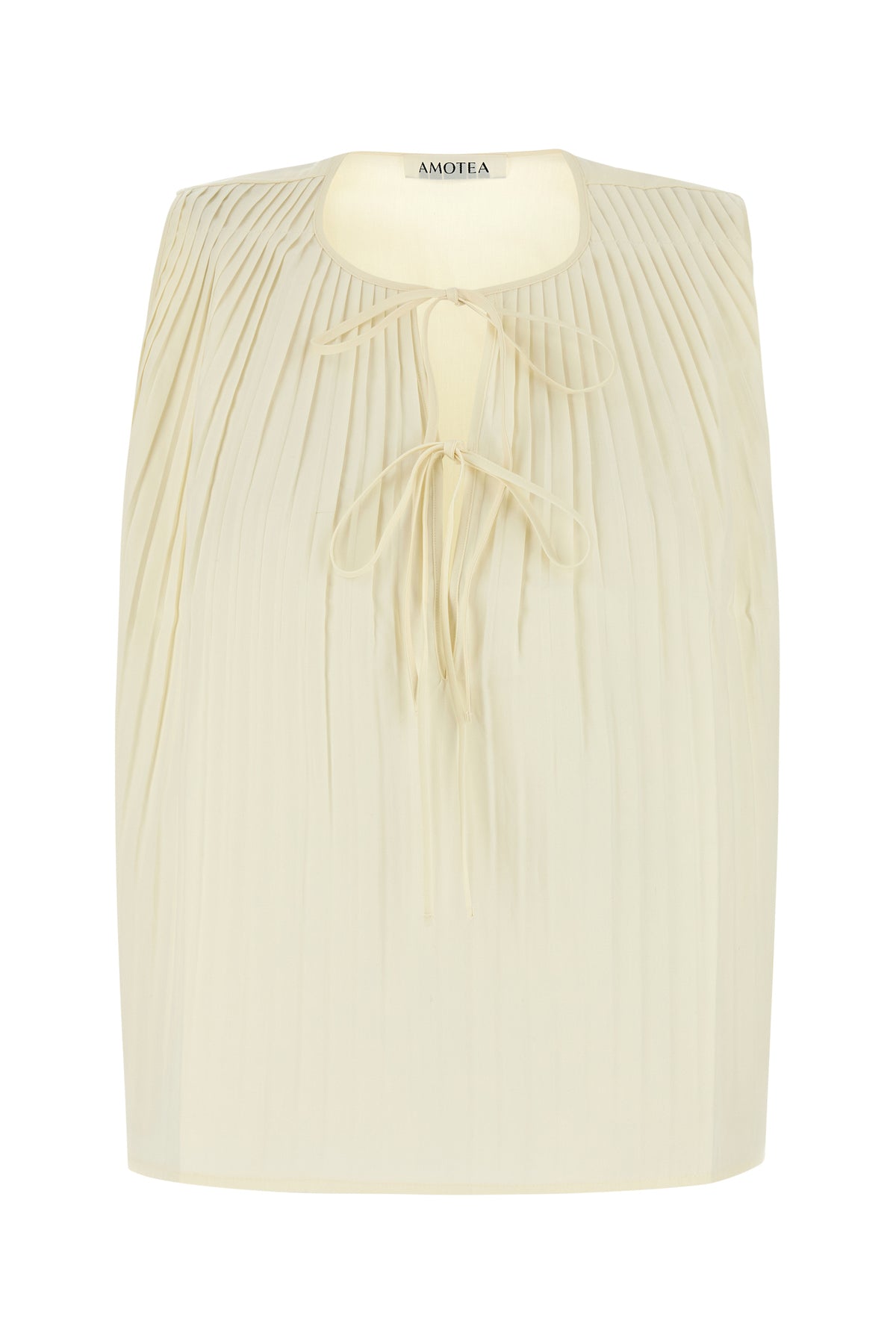AMOTEA Cream cotton Akiko top