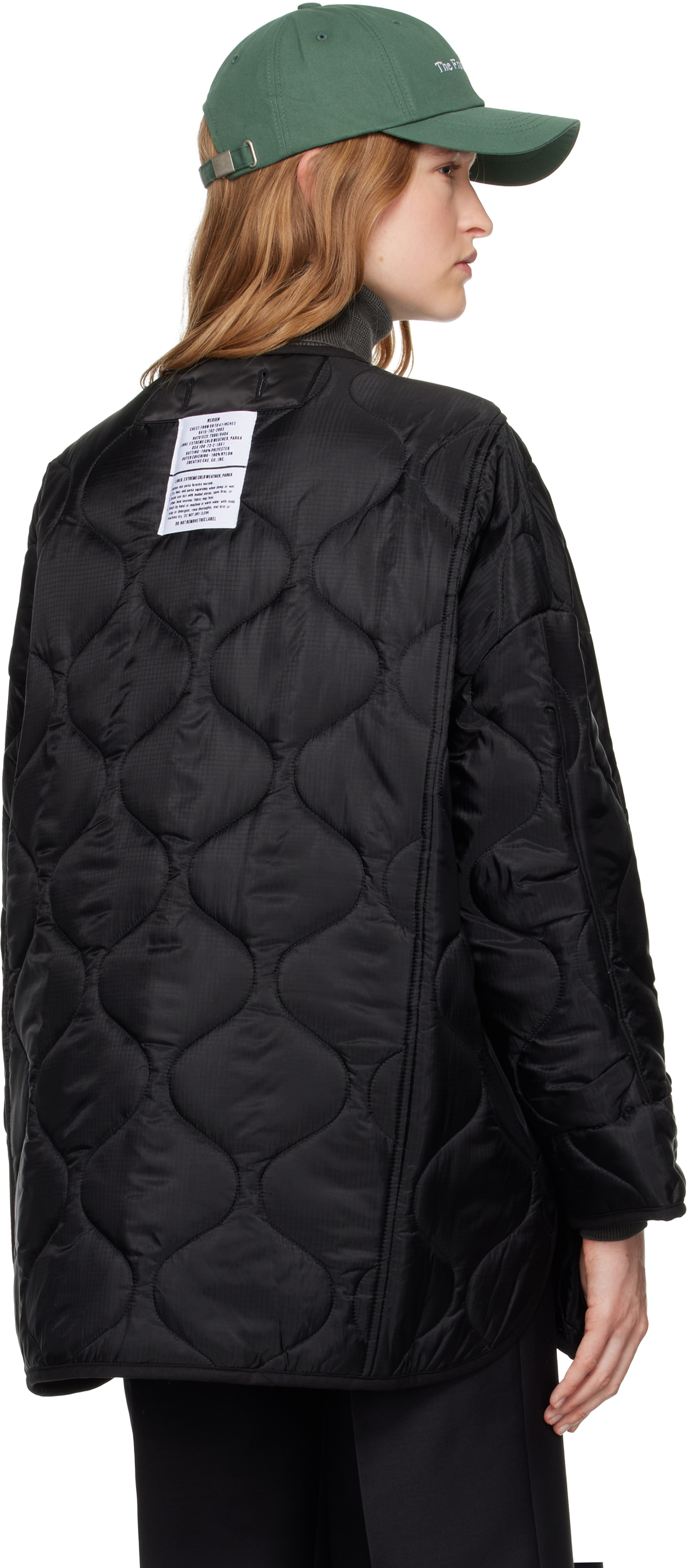The Frankie Shop Black Teddy Quilted Jacket
