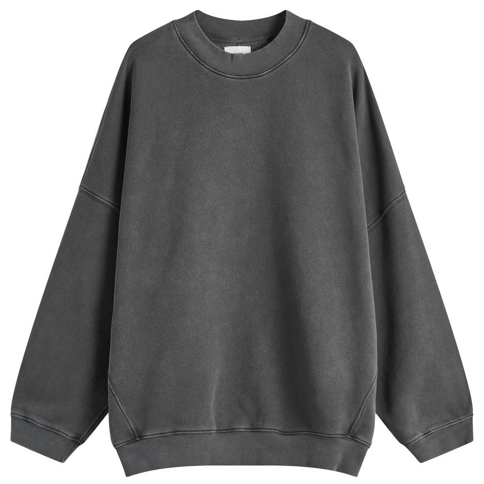 Women's Oversized Crew Sweatshirt in Washed Black