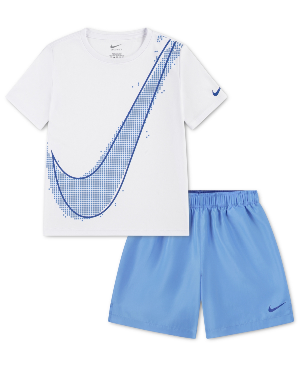Boys' 4-7 Dri-fit Crewneck T-Shirt and Woven Shorts, 2-Piece Set - University Blue