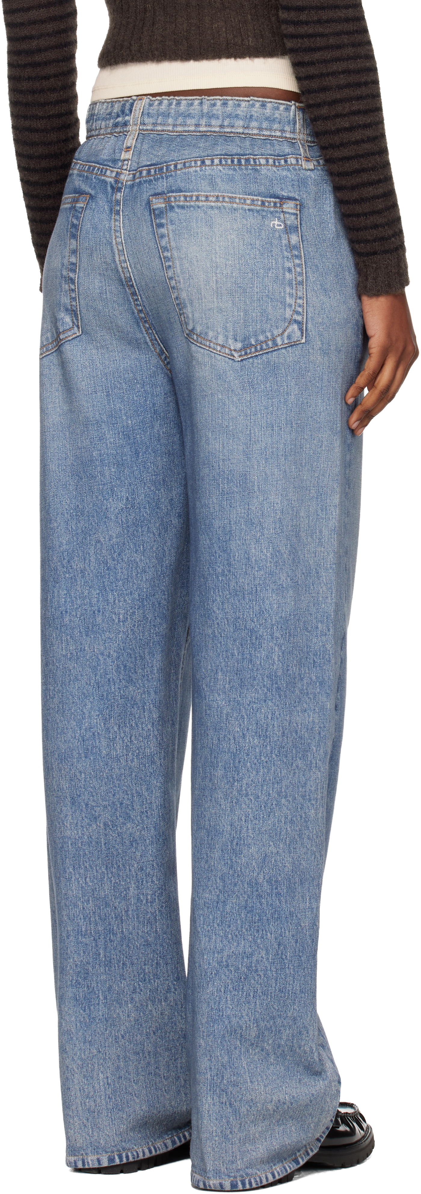 Blue rb Miramar Wide-Leg Jeans