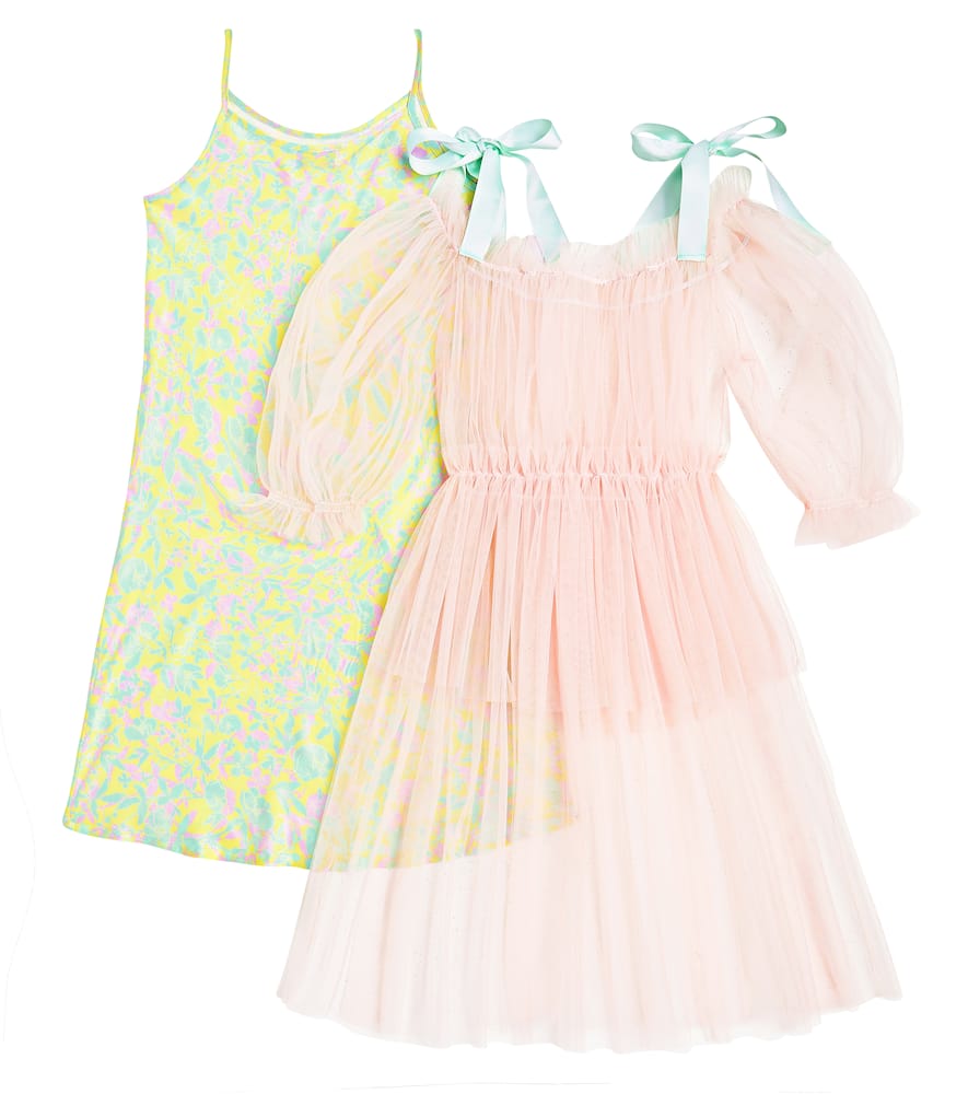 Lotus tulle dress with slip