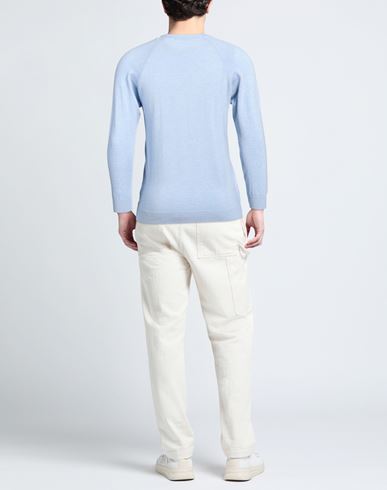 Man Sweater Light blue Size L Polyacrylic, Merino Wool, Polyamide, Elastane