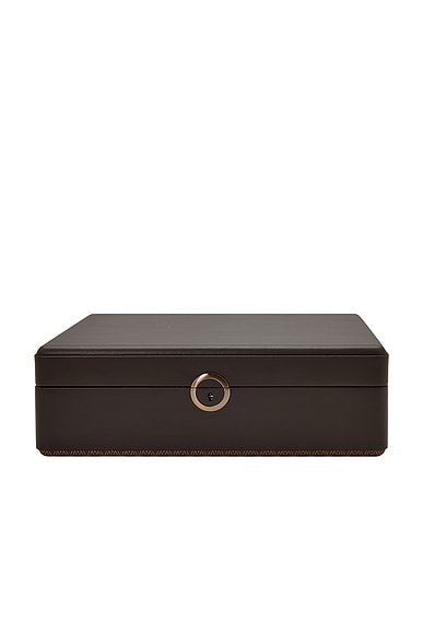 WOLF Earth 5 Piece Watch Box with Storage in Brown