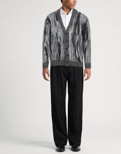 Roberto Collina Man Cardigan Grey Size 44 Mohair wool, Nylon, Wool