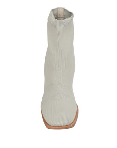 Woman Ankle boots Light grey Size 6 Leather, Textile fibers
