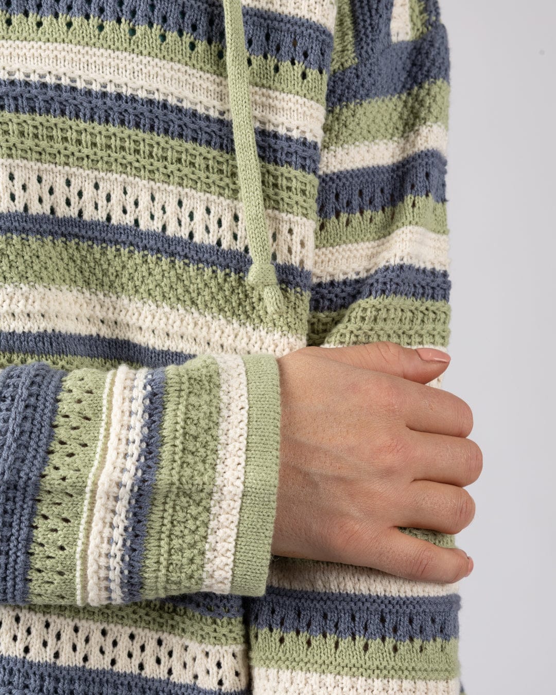 Saltrock Aurelia Womens Hooded Jumper in Light Green