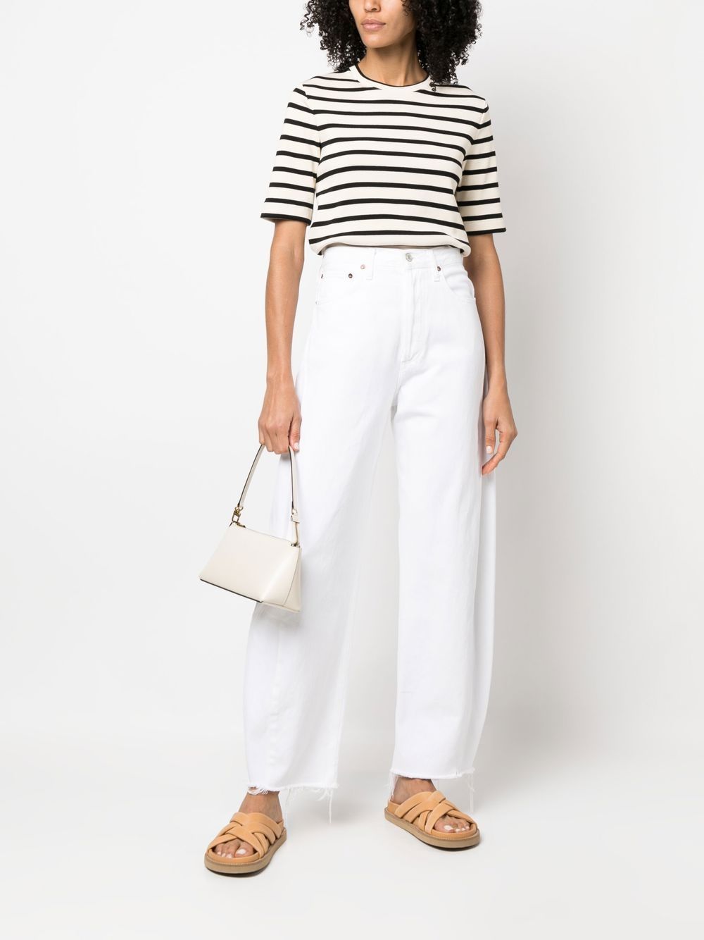 Jil Sander Plus Striped Cotton T Shirt