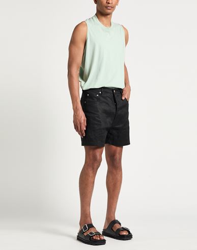 Man Shorts & Bermuda Shorts Black Size 31 Linen