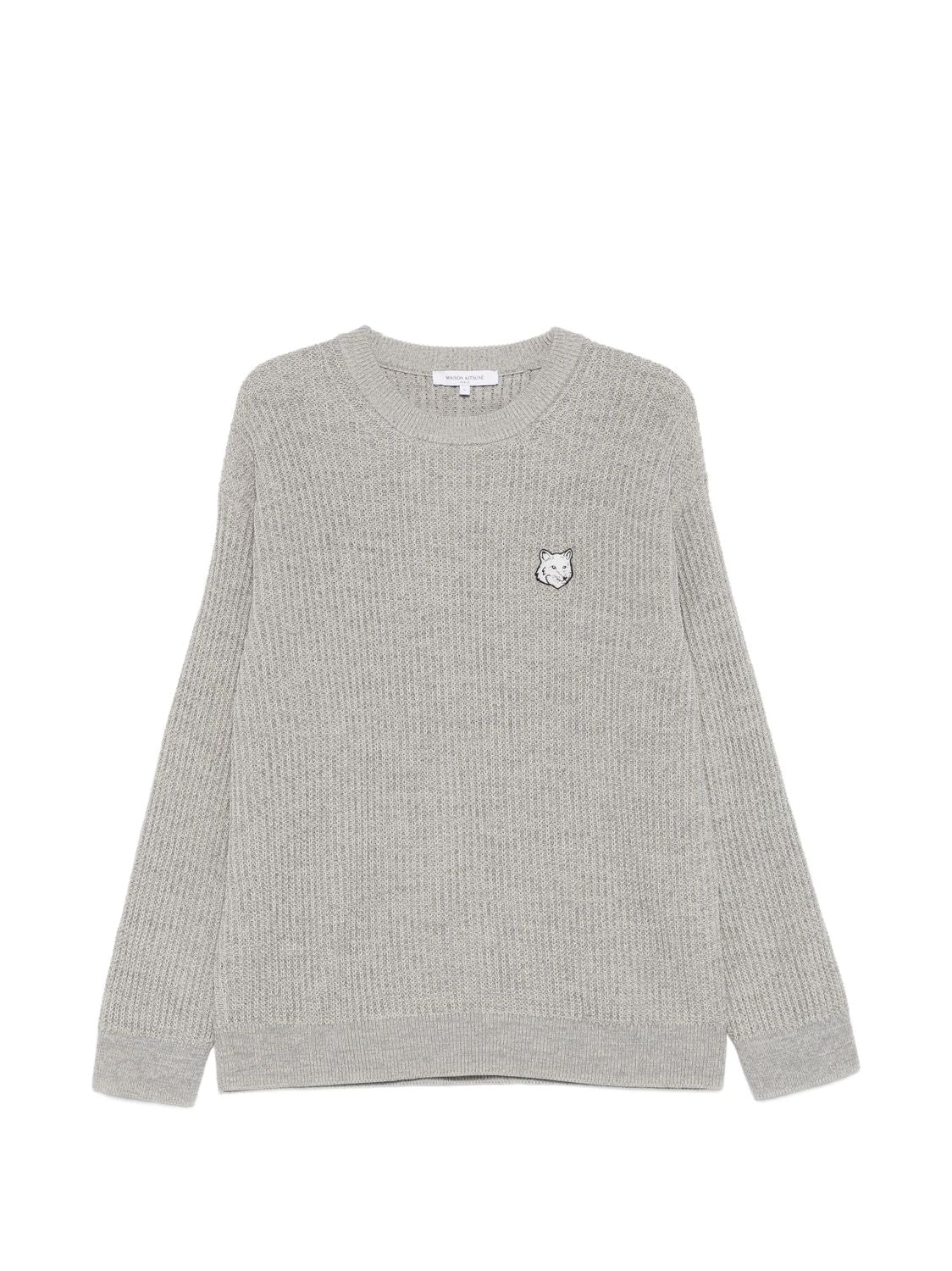 Maison Kitsuné Fox Head Cotton Ribbed Jumper for Men