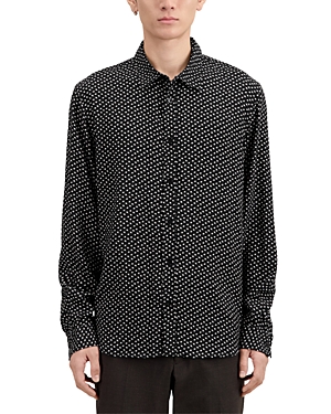 Regular Fit Micro Design Button Front Shirt