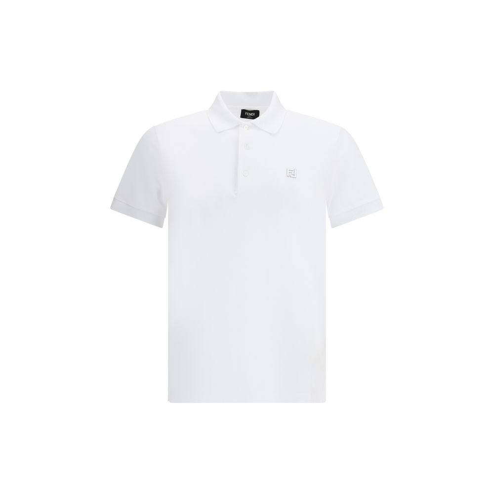 Logo-Embroidered Cotton Polo Shirt — White
