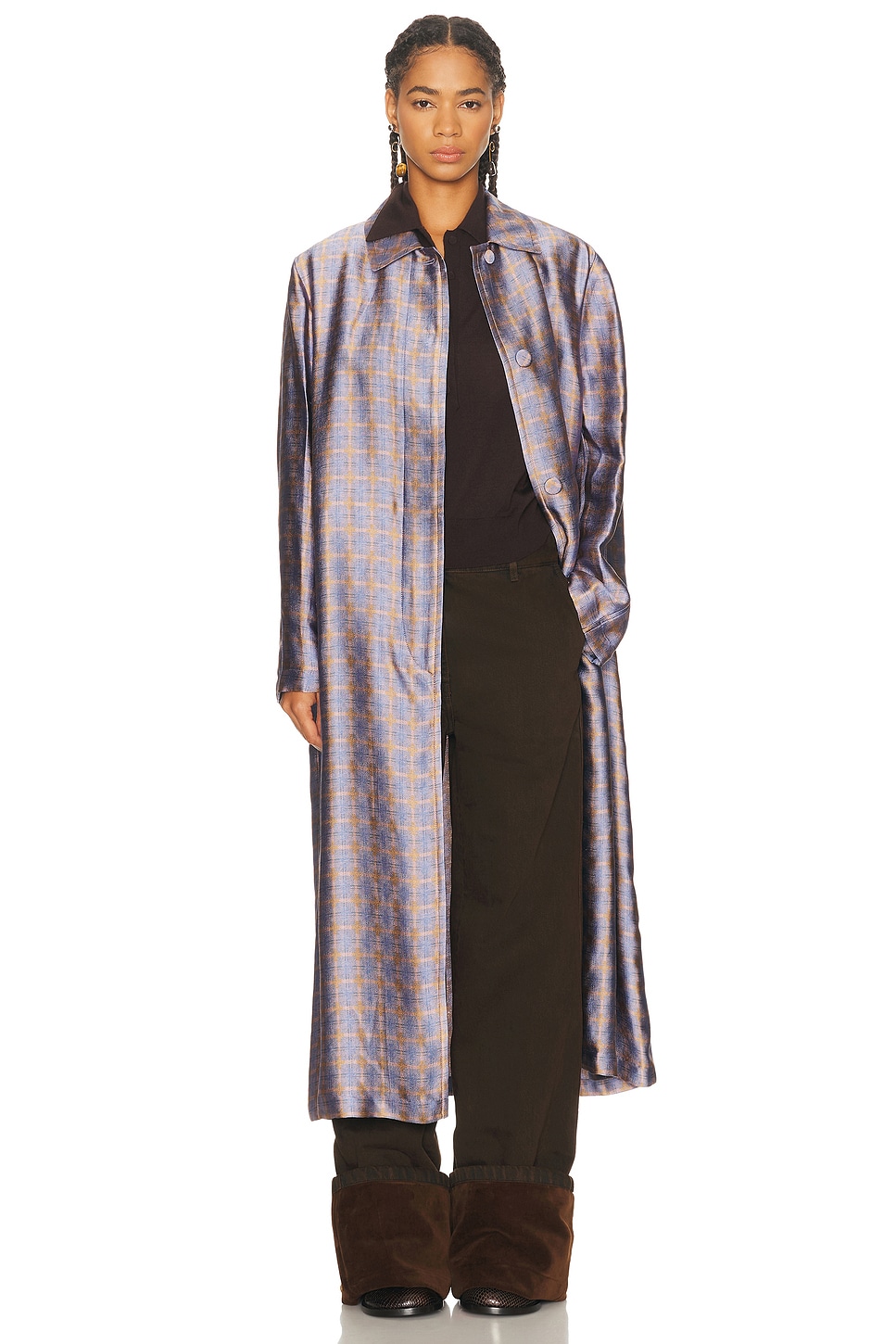 Dries Van Noten Raltonas Coat in Peach - Purple. 44 also , 38