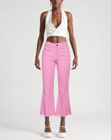 Gm Woman Jeans Fuchsia Size 4 Cotton, Elastane