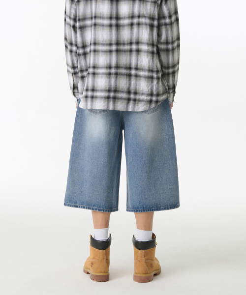 Big Brush Long Bermuda Denim Pants