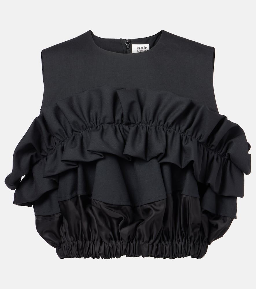 Ruffled wool top