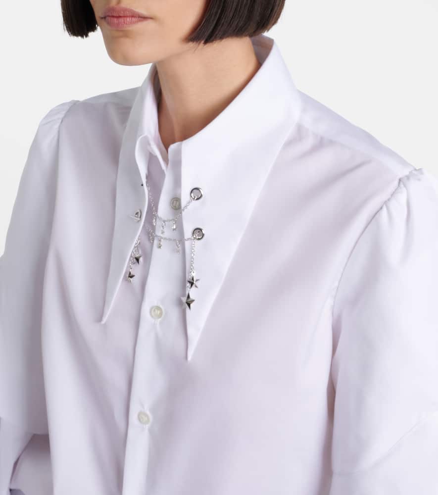 Embellished cotton shirt