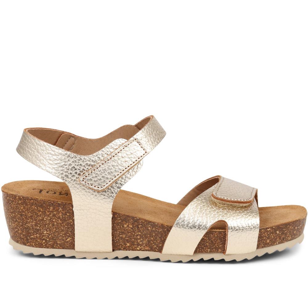 Jones Bootmaker Womens Joanie Leather Sandals - Gold