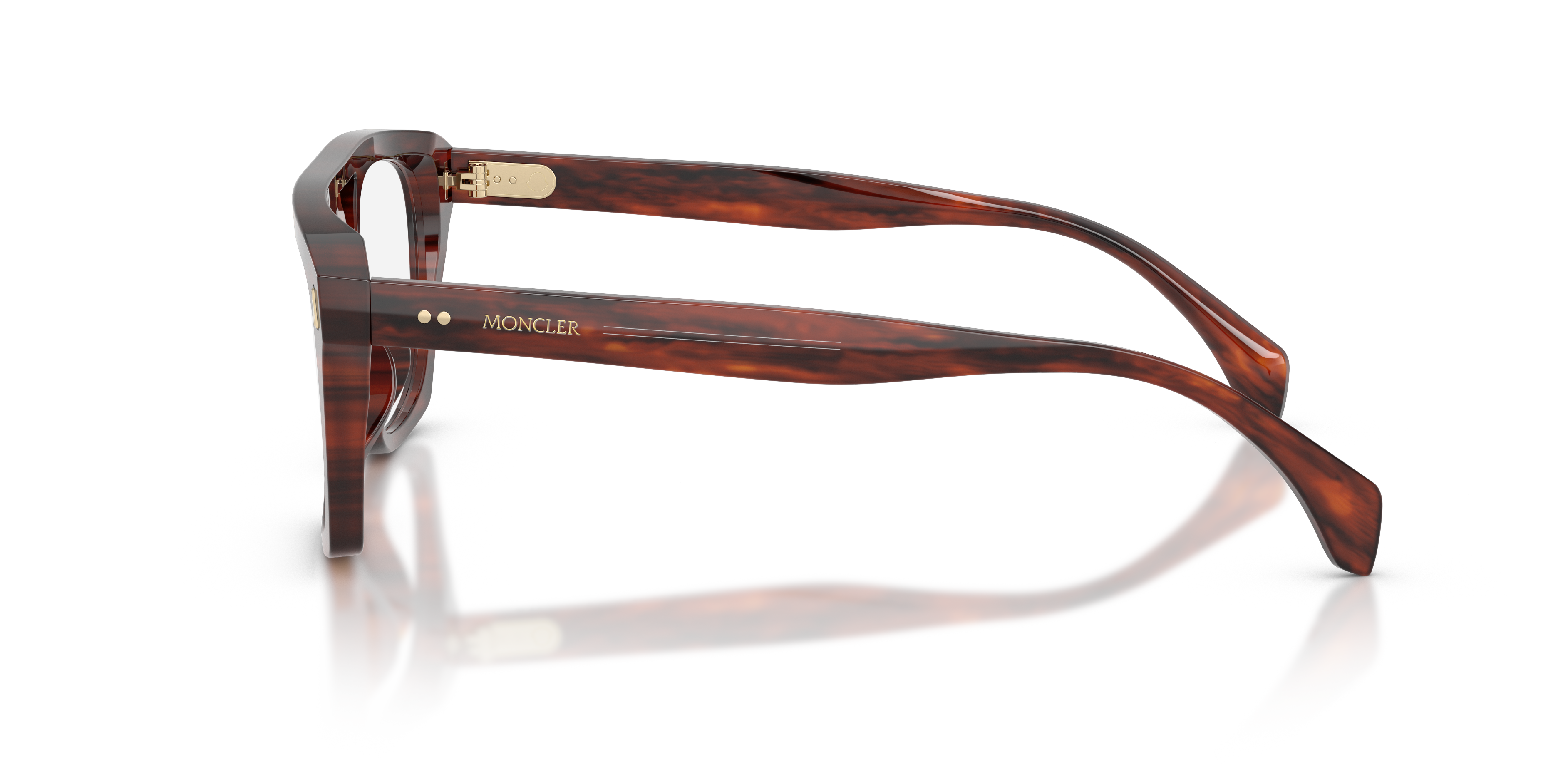 Moncler Unisex Moncler ME2018U 3034 Monturas ópticas Acetato Tortuga Transparente Cuadrada Norma