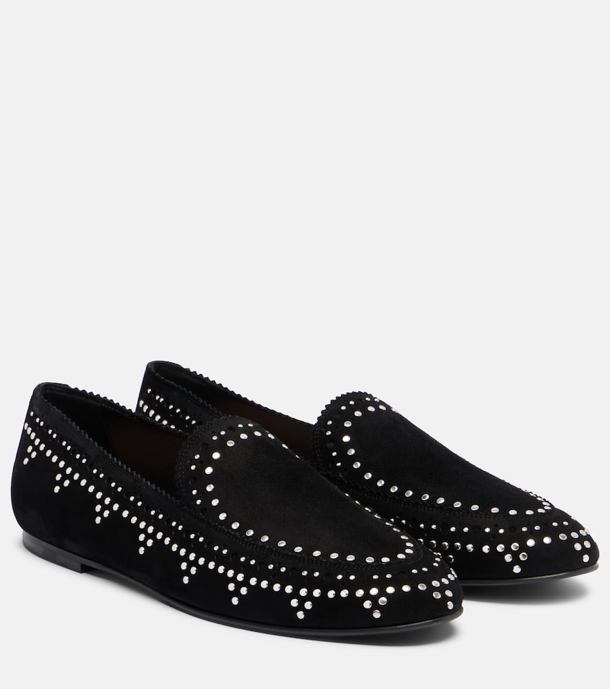 Skye embellished suede loafers