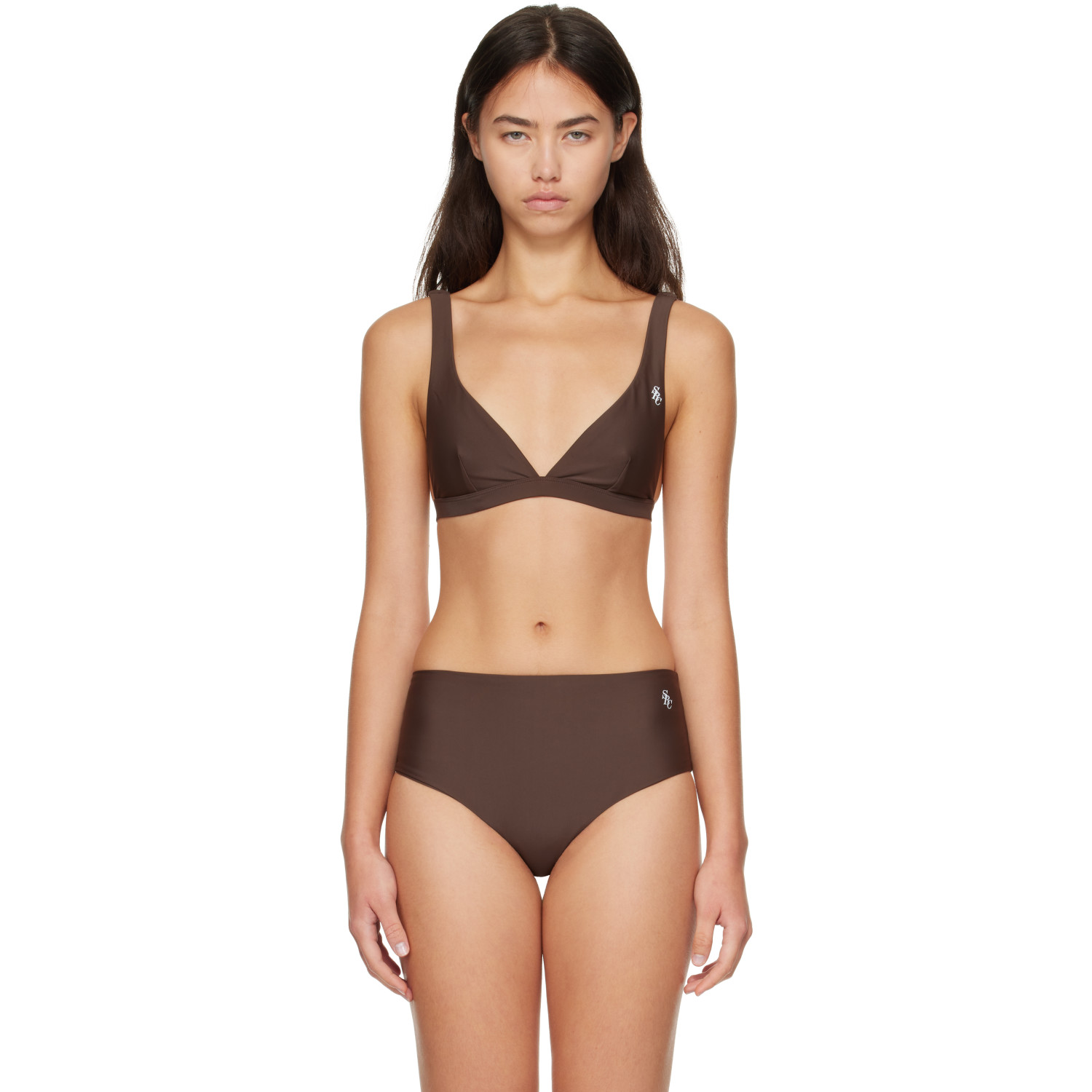 Brown Romy Bikini Top