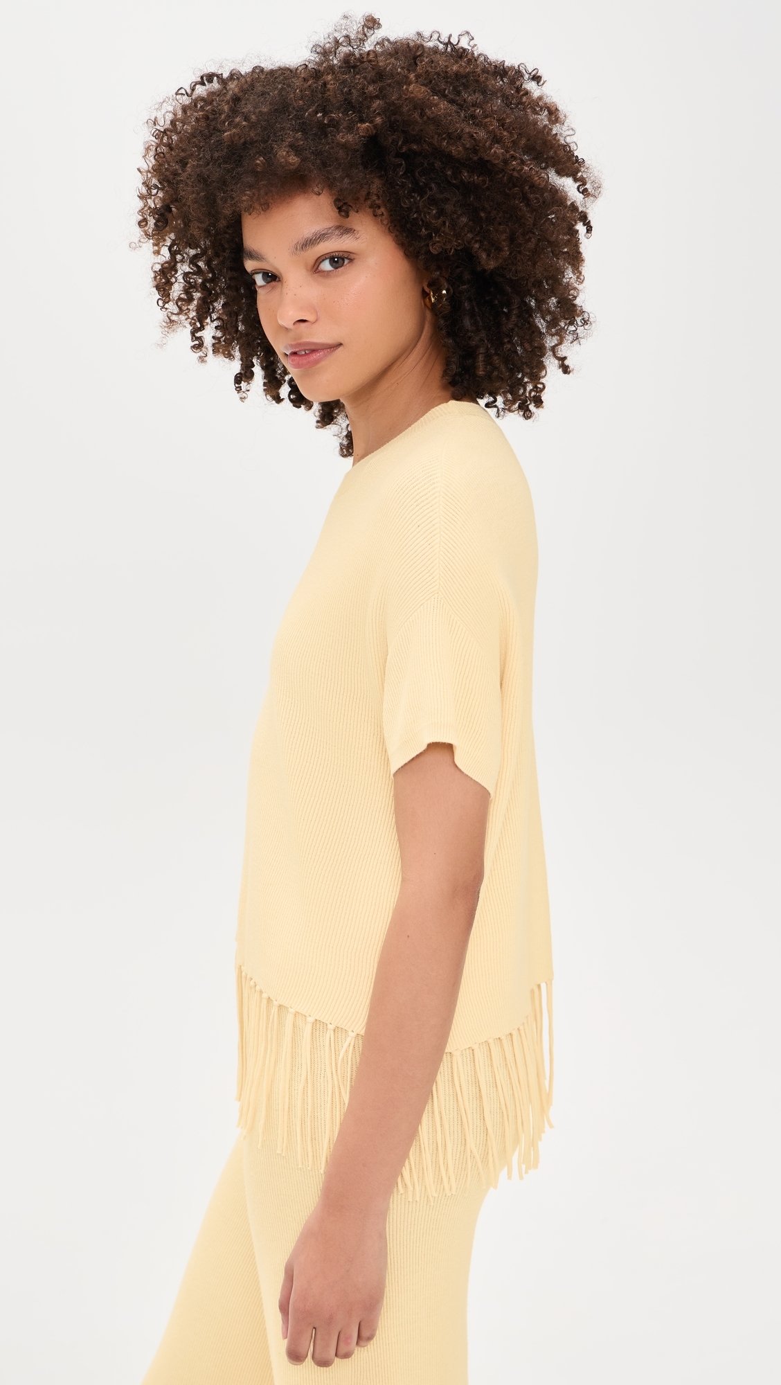 X @Cellajaneblog Short Sleeve Fringe Sweater Daybreak