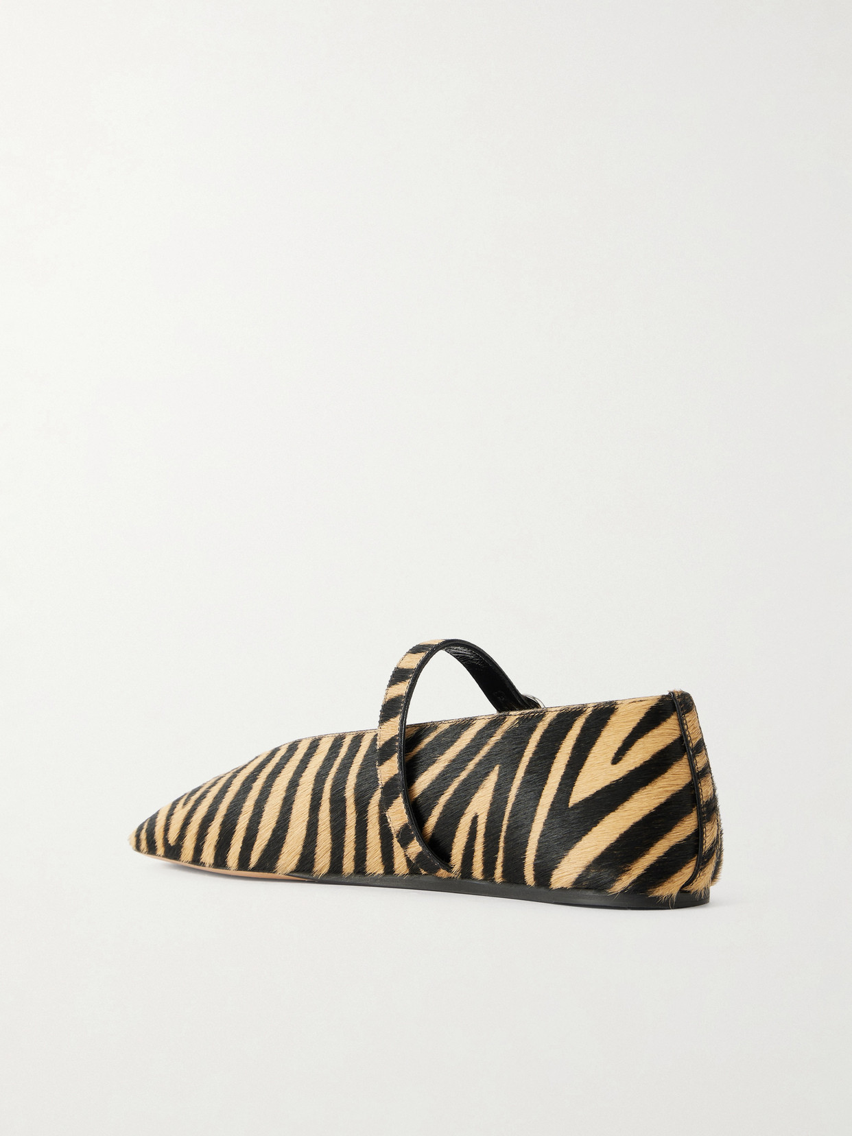 Stella Zebra-print Calf Hair Mary Jane Ballet Flats - Animal print