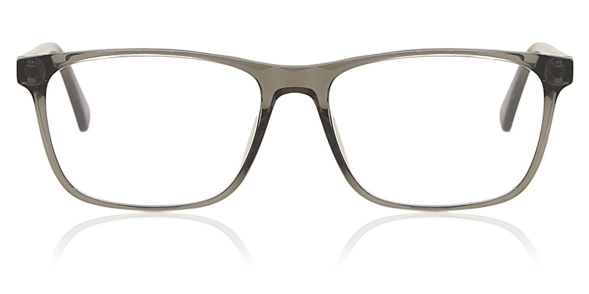Rectangle Full Rim Plastic Men's Prescription Eyeglasses Online Grey Size 55 - Free Lenses - Blue Light Block Available - SmartBuy Collection