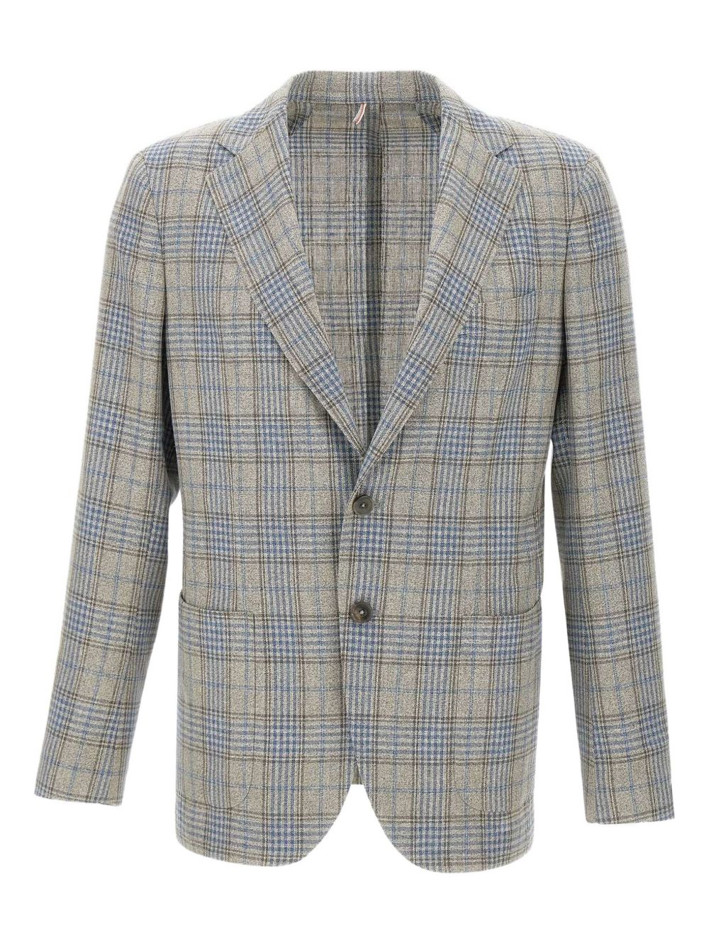 Santaniello plaid-pattern blazer - Grey
