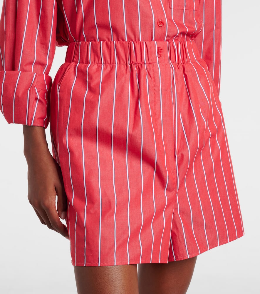 Lui striped cotton poplin shorts