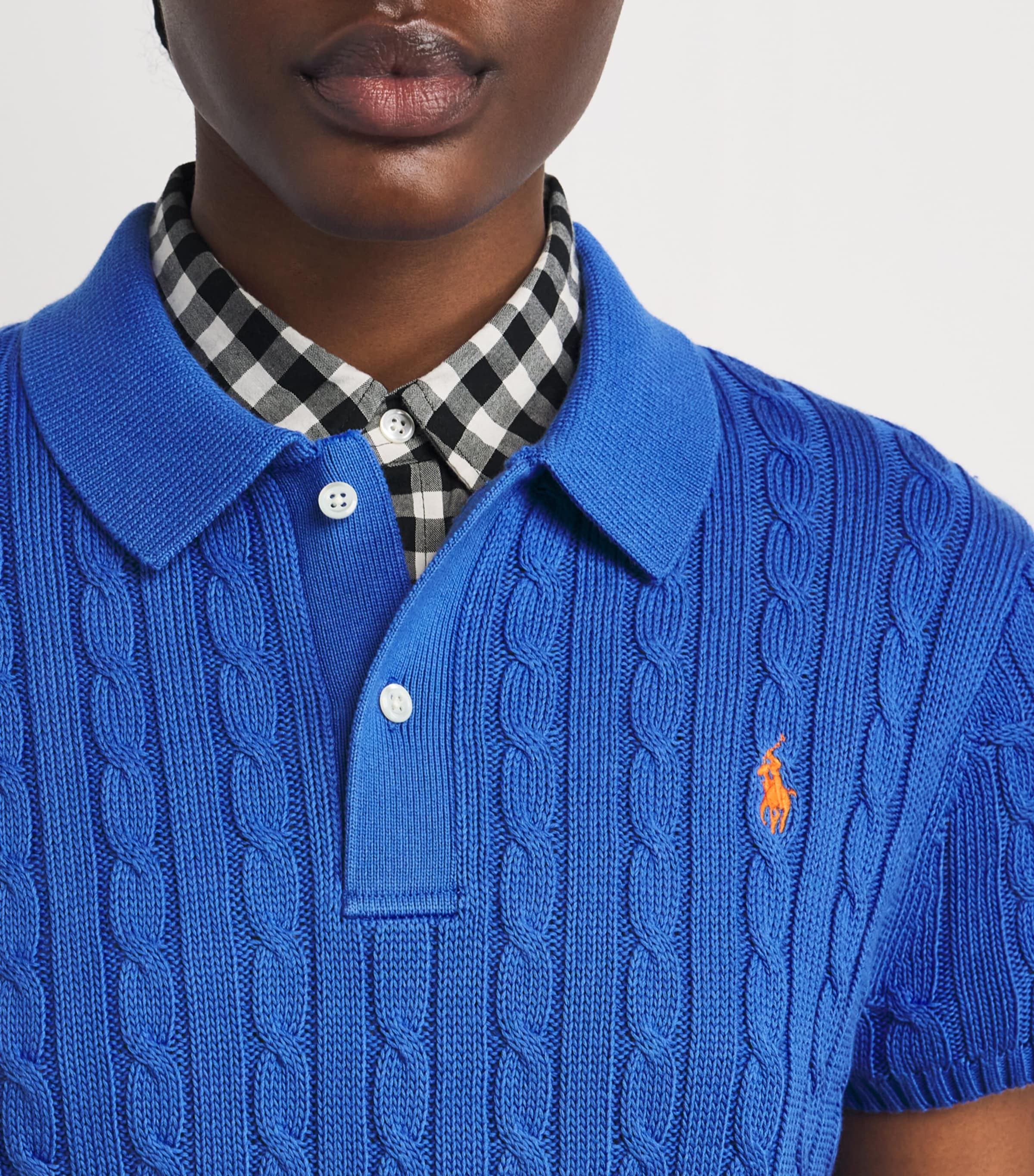 Cotton Short-Sleeve Sweater