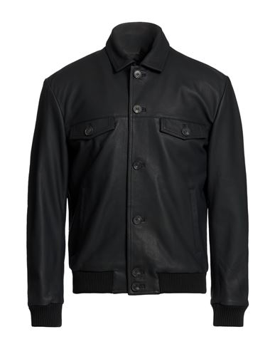 Man Jacket Black Size 42 Ovine leather