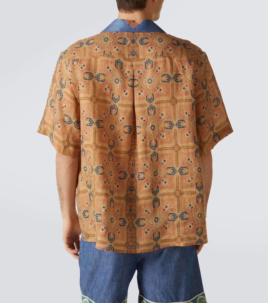 Printed linen shirt
