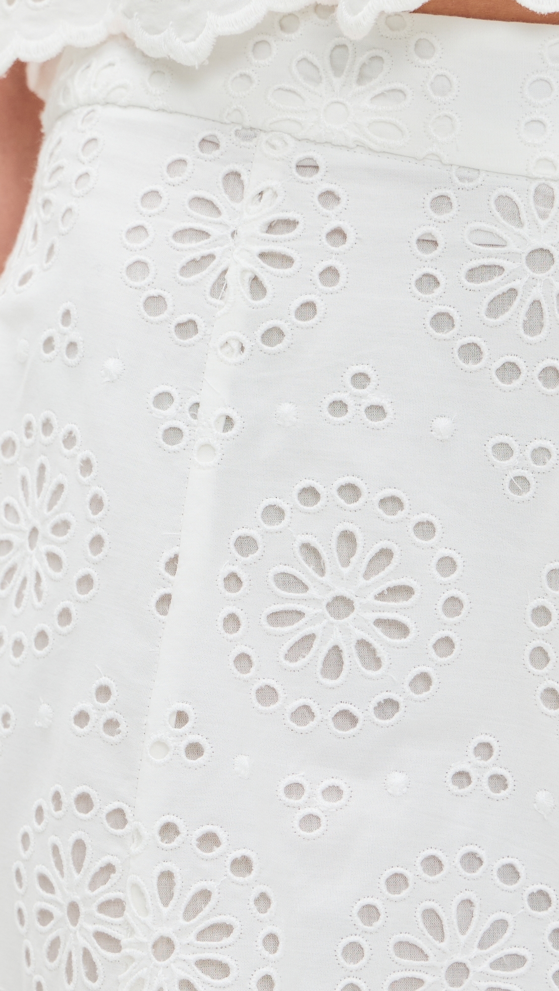 The Solstice Eyelet Skirt White