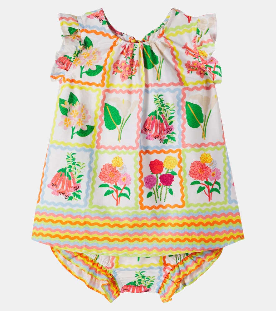 Fábula Baby cotton dress and bloomers set