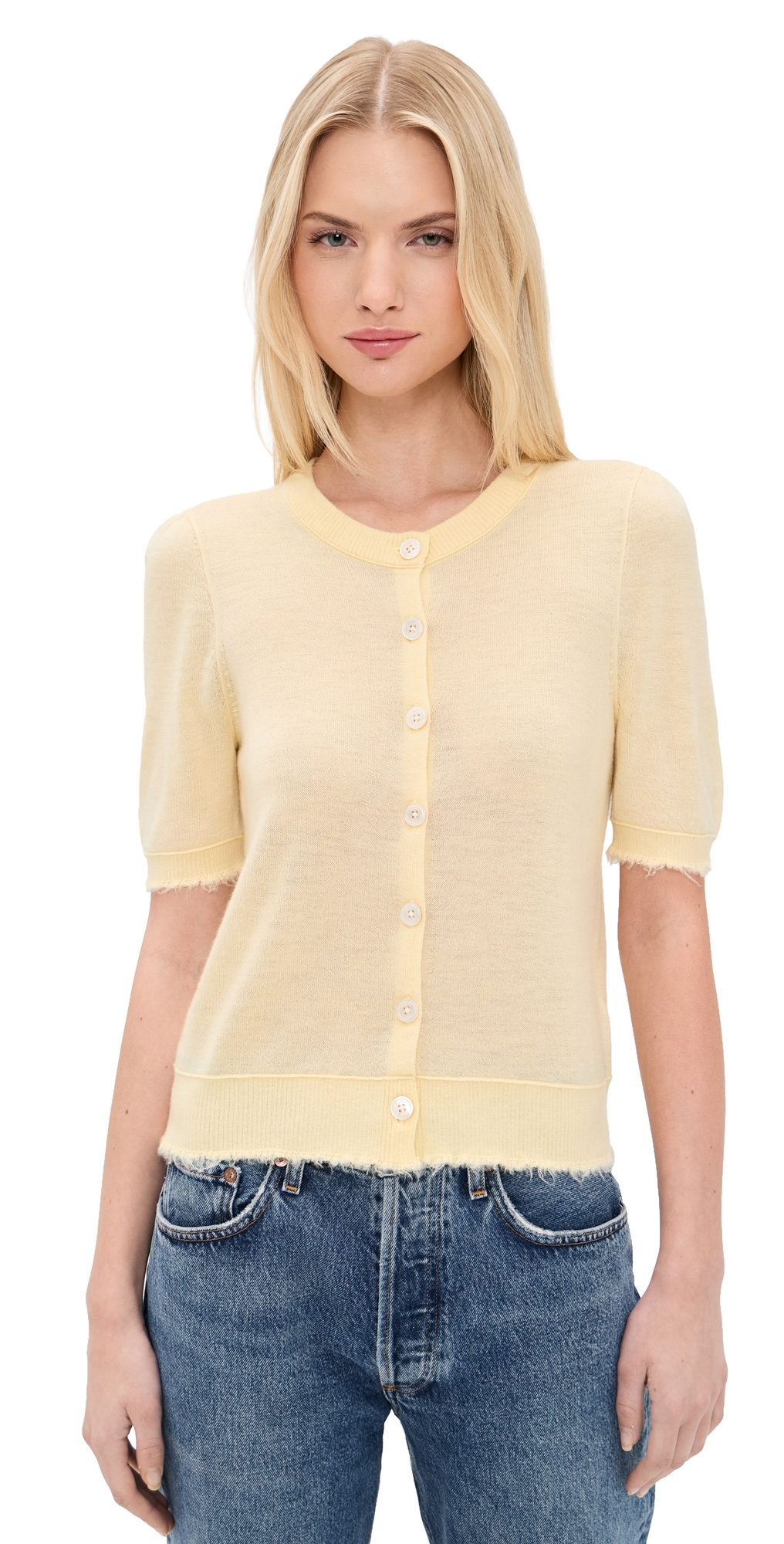 The Drift Cashmere Cardigan Shortbread