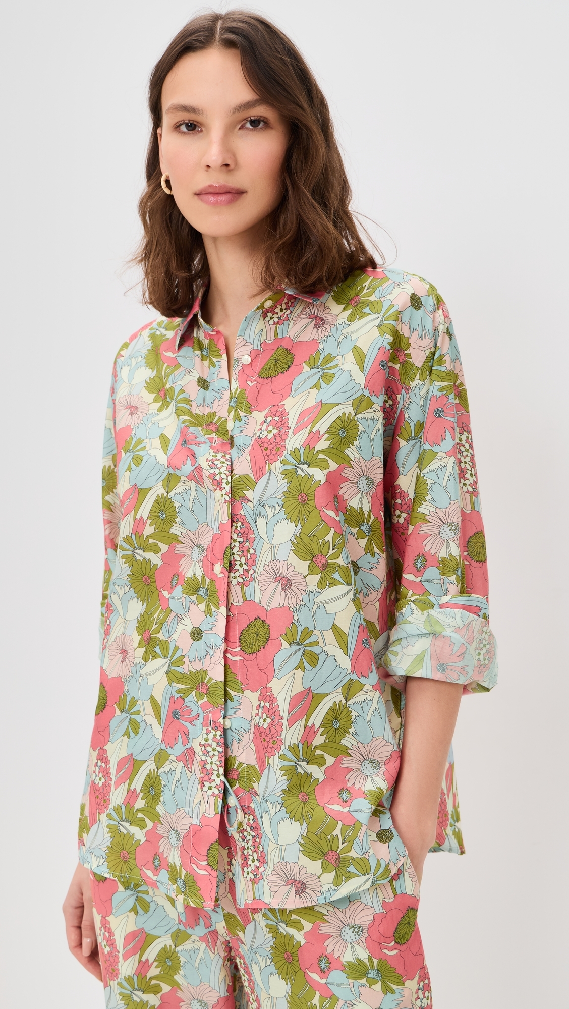 Emilia Oversized Button Down Shirt Tarsila Bloom