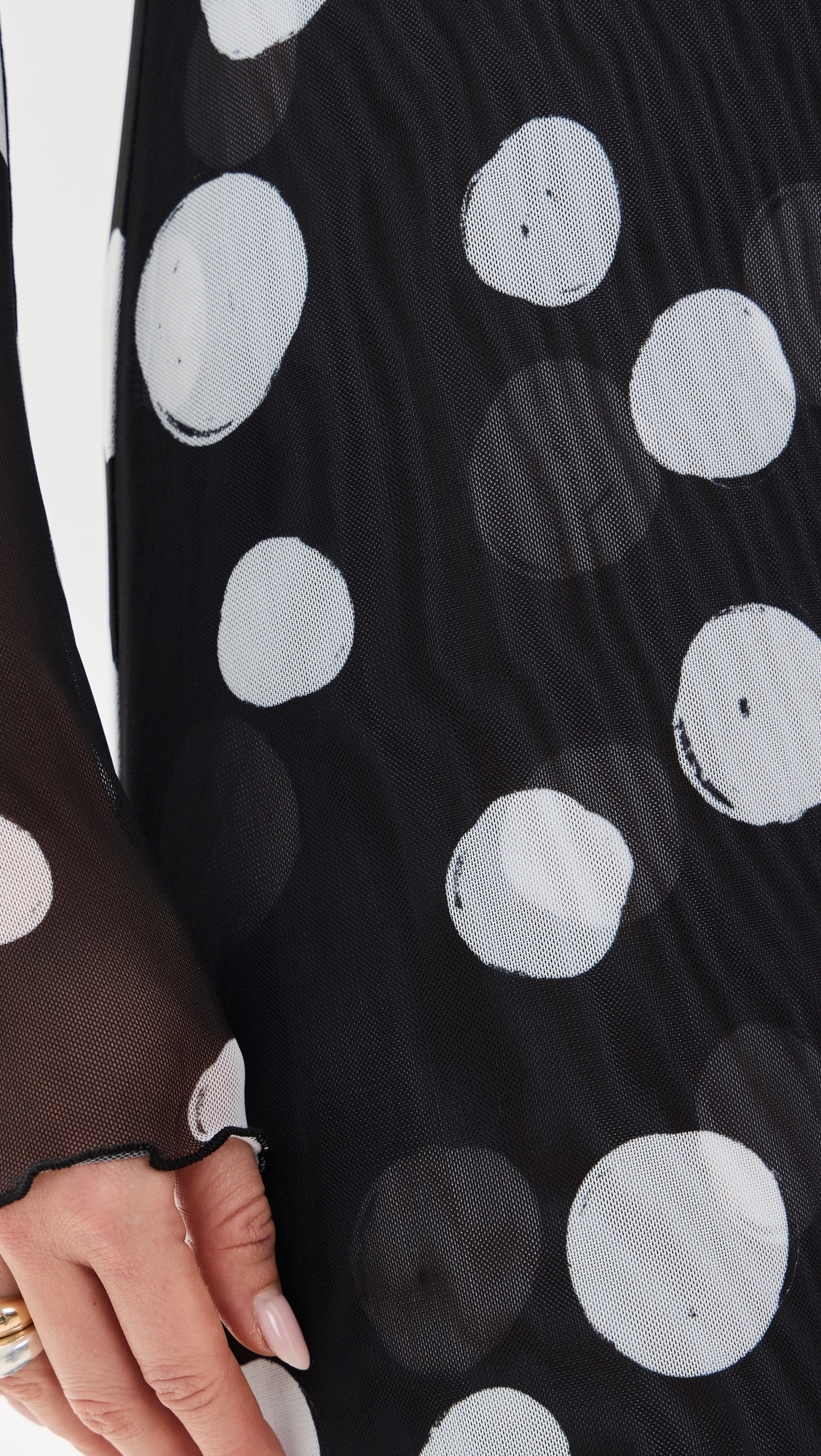 Lyon Maxi Dress Black/White Dot